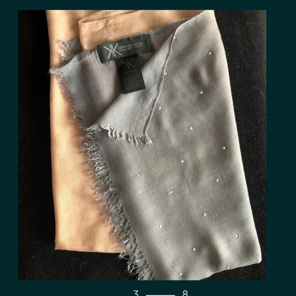 🛍Bundle sale🛍Kardashian Kollection Peach and Gray Ombre Scarf NWT - Picture 2 of 10